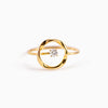 Silver Ring With Geometric Design And Inlaid Zircon Electroplating Process