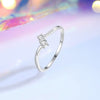 Silver Ring Women's Niche Design Trendy Cold Style Geometric Diamond