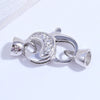 925 Silver Round Crescent Horseshoe Connecting Buckle Diy Handmade Zirconia Beaded Bracelet Necklace Universal Spring Buckle
