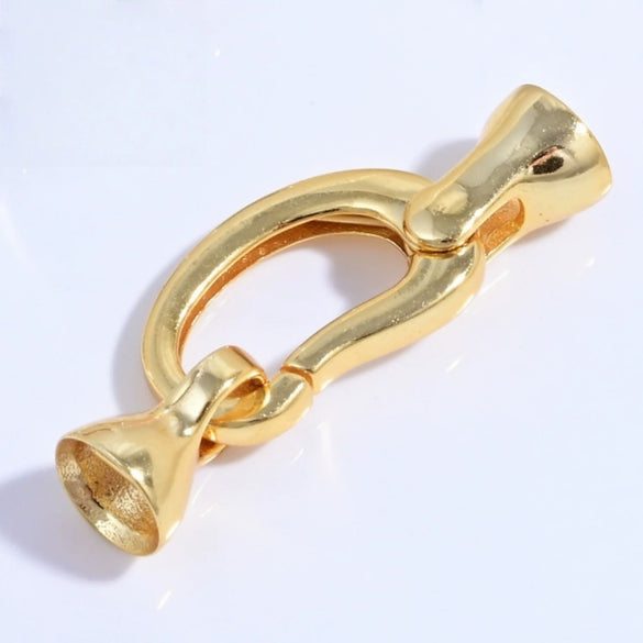 925 Silver Round Crescent Horseshoe Connecting Buckle Diy Handmade Zirconia Beaded Bracelet Necklace Universal Spring Buckle
