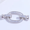 925 Silver Round Crescent Horseshoe Connecting Buckle Diy Handmade Zirconia Beaded Bracelet Necklace Universal Spring Buckle