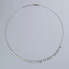 925 Silver Round Tassel Necklace For Women Simple Elegant Geometric Pendant Cross Chain Electroplated Collarbone Jewelry