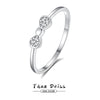 Silver S925 Bow Ring Simple Style Microinlaid Zirconium