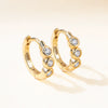Silver S925 Geometric Cshaped Diamond Earrings
