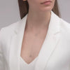 925 Silver Single Zirconium Geometric Lady Necklace With Diamond Design