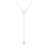 925 Silver Single Zirconium Geometric Lady Necklace With Diamond Design