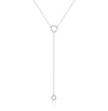 925 Silver Single Zirconium Geometric Lady Necklace With Diamond Design