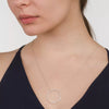 925 Silver Single Zirconium Geometric Lady Necklace With Diamond Design