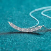 925 Silver Smile Pendant Necklace With O Chain Electroplated Simple Fashion Jewelry
