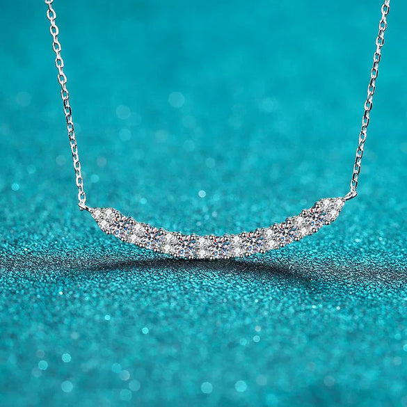 925 Silver Smile Pendant Necklace With O Chain Electroplated Simple Fashion Jewelry
