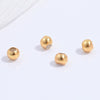 Silver Smooth Silicone Round Beads Electroplated Loose Beads For Bracelet Necklace