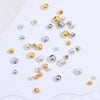 Silver Smooth Silicone Round Beads Electroplated Loose Beads For Bracelet Necklace