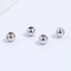 Silver Smooth Silicone Round Beads Electroplated Loose Beads For Bracelet Necklace