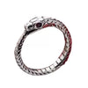 Silver Snake Scale Ring Jewelry With Animal Zodiac Pattern And Electroplating Process