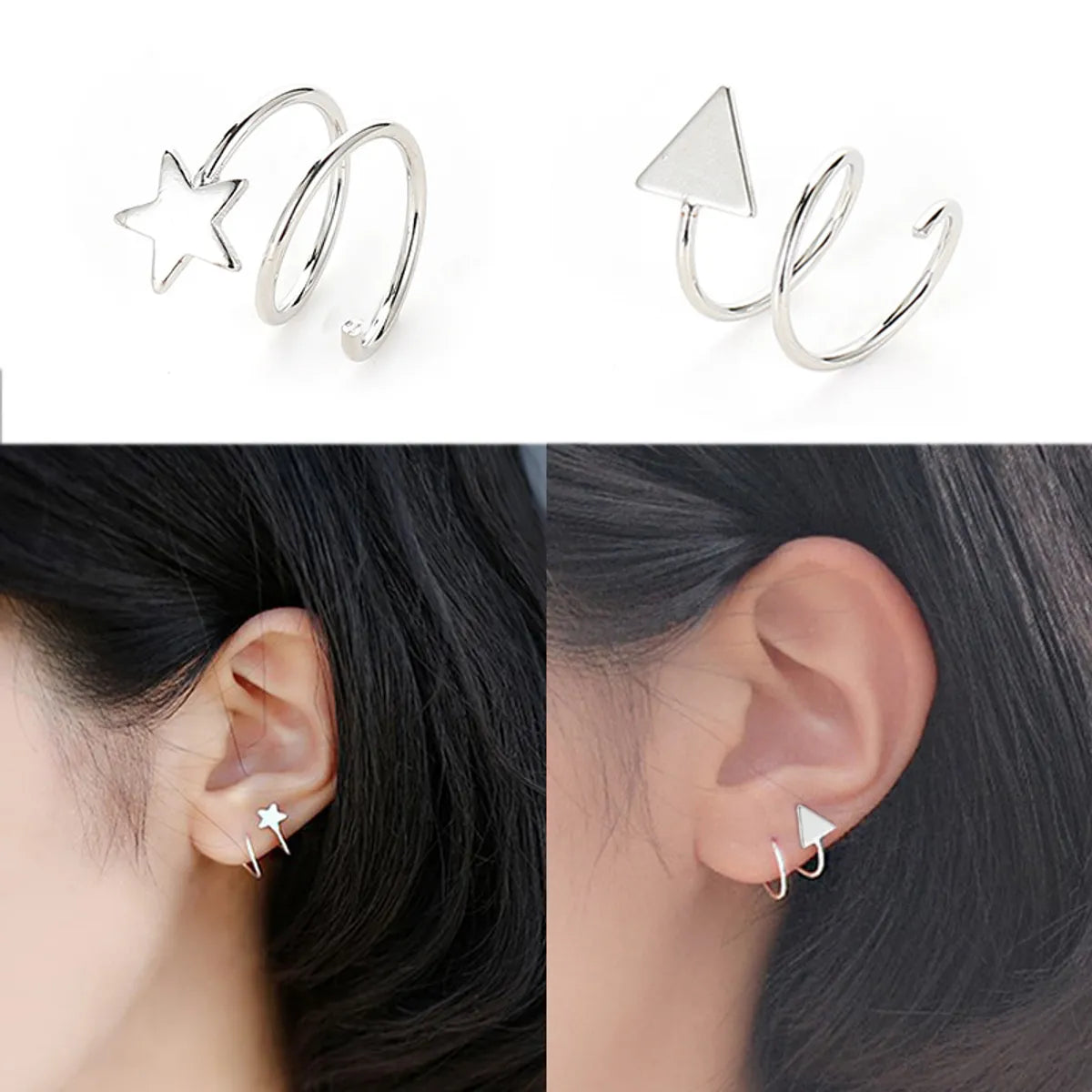 Simple Style Geometric Plating Copper No Inlaid Earrings