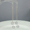 925 Silver Star Tassel Earrings Simple Trendy Long Elegant Ear Thread Earrings For Women