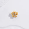 Silver Threedimensional Flower Bow Bead Accessories For Diy Bracelet And Necklace With Zirconia
