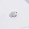 Silver Threedimensional Flower Bow Bead Accessories For Diy Bracelet And Necklace With Zirconia