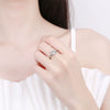 Silver Ushaped Cow Head Ring For Ladies With Geometric Pattern And Electroplating Treatment