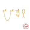 925 Silver Women's Geometric Earrings With Electroplating Treatment