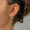 Silver Zircon Starshaped Light Luxury Women's Earrings