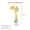 Silver Zircon Starshaped Light Luxury Women's Earrings