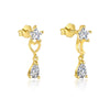 Silver Zircon Starshaped Light Luxury Women's Earrings