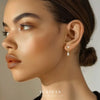 Silver Zircon Starshaped Light Luxury Women's Earrings