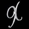 Simple 26 English Alphabet Diamond Brooch Wholesale