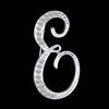 Simple 26 English Alphabet Diamond Brooch Wholesale