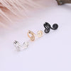 Simple Acupressure Weight Loss Women's Fashion Ear Clip Earrings Without Ear Holes Iron Cartoon Characters Electroplating