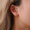 Simple Acupressure Weight Loss Women's Fashion Ear Clip Earrings Without Ear Holes Iron Cartoon Characters Electroplating