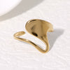 Simple Alien Irregular Gloss Open Ring For Women Stainless Steel With Electroplating And Animal Zodiac Pattern