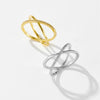 Simple All Match Cross Design Women's Light Luxury Stacked Finger Ring In Copper With Geometric Pattern And Electroplating