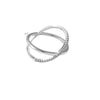 Simple All Match Cross Design Women's Light Luxury Stacked Finger Ring In Copper With Geometric Pattern And Electroplating