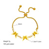 Simple All Match Retro Gold Titanium Steel Pull 3D Butterfly Geometric Pattern Electroplated Unisex Bracelet Accessories