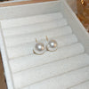 Simple All Match Women's Imitation Pearl Earrings With Geometric Design And Pearl Inlaid Treatment