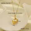 Simple Allmatch Golden Conch Pendant Stainless Steel Necklace For Women Electroplated
