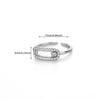 Simple Allmatch Index Finger Ring For Women Microinlaid Zircon Stainless Steel Opening Ring Electroplated