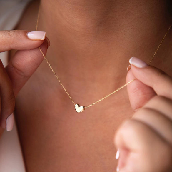 Simple Allmatch Love Necklace With Double Peach Heart Pendant Copper Alloy Diamond Design For Women