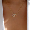 Simple Allmatch Love Necklace With Double Peach Heart Pendant Copper Alloy Diamond Design For Women