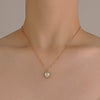 Simple Allmatch Love Necklace With Double Peach Heart Pendant Copper Alloy Diamond Design For Women