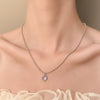 Simple Allmatch Love Necklace With Double Peach Heart Pendant Copper Alloy Diamond Design For Women