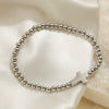 Simple Allmatch Stainless Steel Electroplated Women's Cross Beaded Bracelet