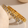 Simple Allmatch Temperament Light Luxury Hand Jewelry Stainless Steel 18K Gold Plated Chain Buckle Bracelet With Geometric Style And Electroplating Processing