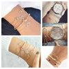 Simple Alloy Electroplated Open Bracelet With Cactus Leaf Pineapple Letter Arrow And Knotted Design