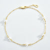 Simple Bead Chain S925 Sterling Silver Austrian Crystal Pearl Women's Bracelet With Geometric Design And Platinum Or 18K Gold Electroplating