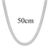 Simple Blade Titanium Steel Necklace With Geometric Style Flat Snake Bone Chain