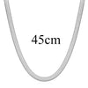 Simple Blade Titanium Steel Necklace With Geometric Style Flat Snake Bone Chain