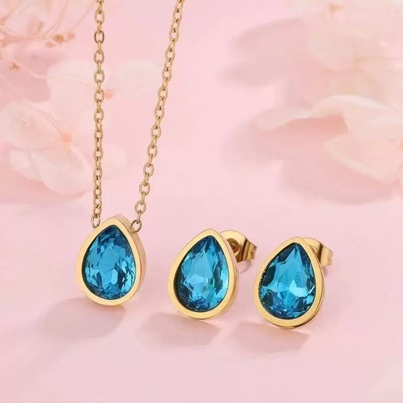 Simple Bow Stainless Steel Jewelry Set With Roman Medallion Irregular Love Pattern Electroplated For Women
